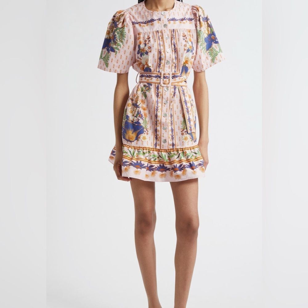 Farm Rio Dream Garden Belted Minidress NWT Size XL